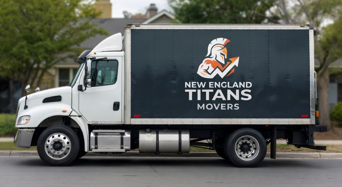 New England Titans Movers truck ready for a Boston area move